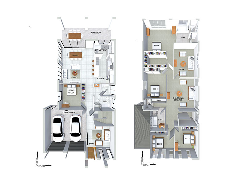 FT0719 — 5 bedroom home floor plan by Dixon Homes