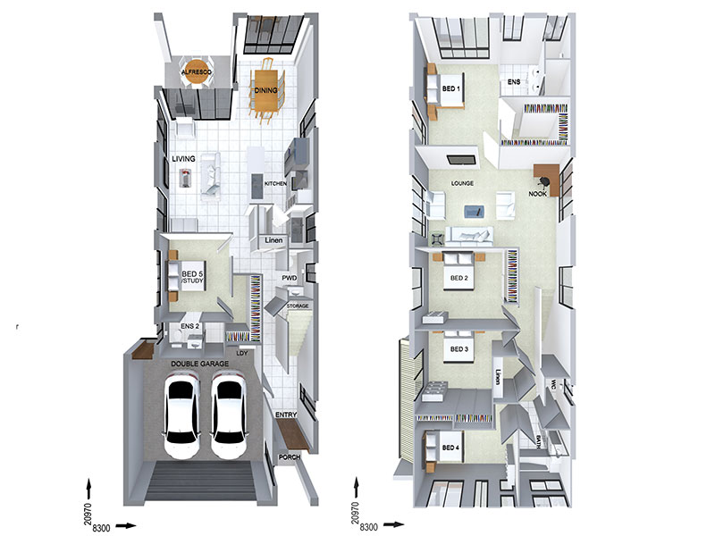 FC09155 — 5 bedroom home floor plan by Dixon Homes