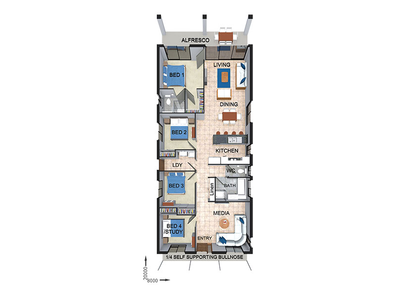 BR8301 — 4 bedroom home floor plan by Dixon Homes