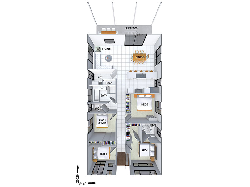 PR5201 — 4 bedroom home floor plan by Dixon Homes