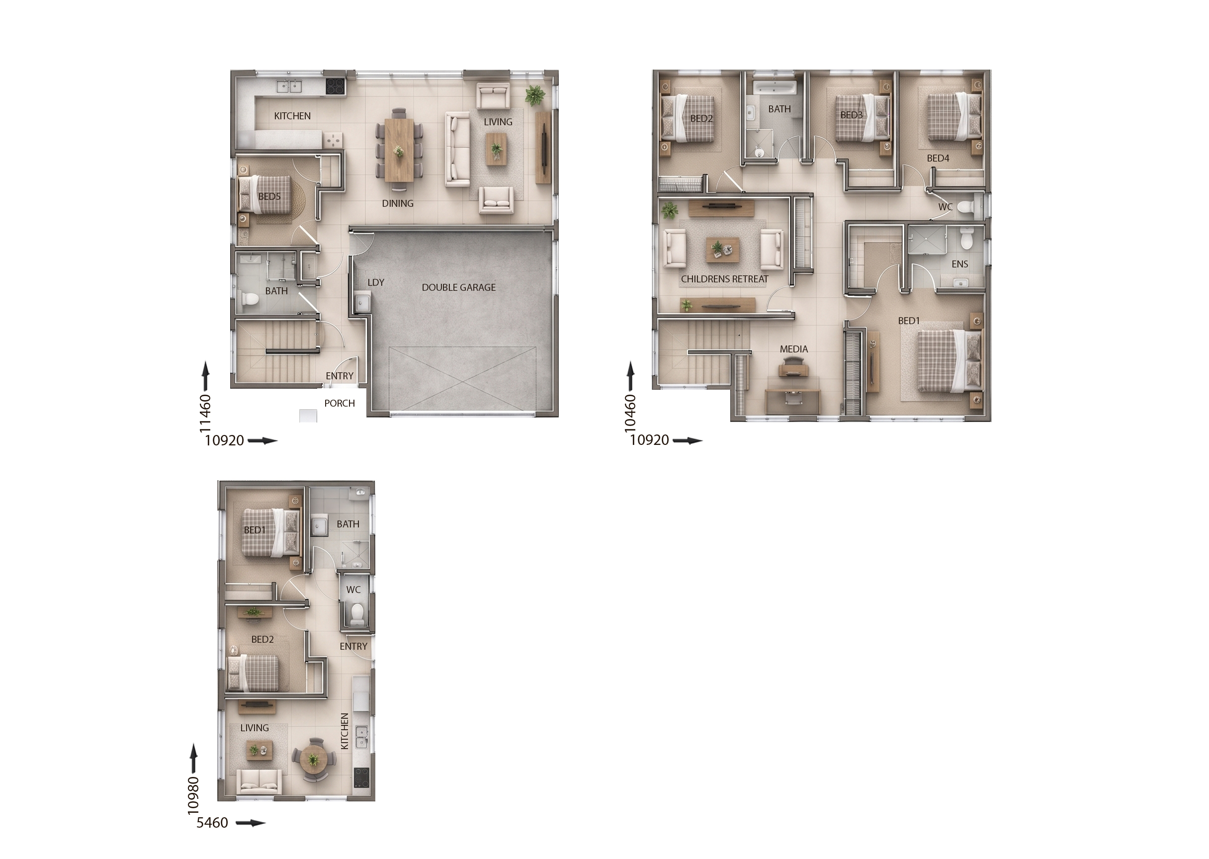BTR0119 — 7 bedroom home floor plan by Dixon Homes