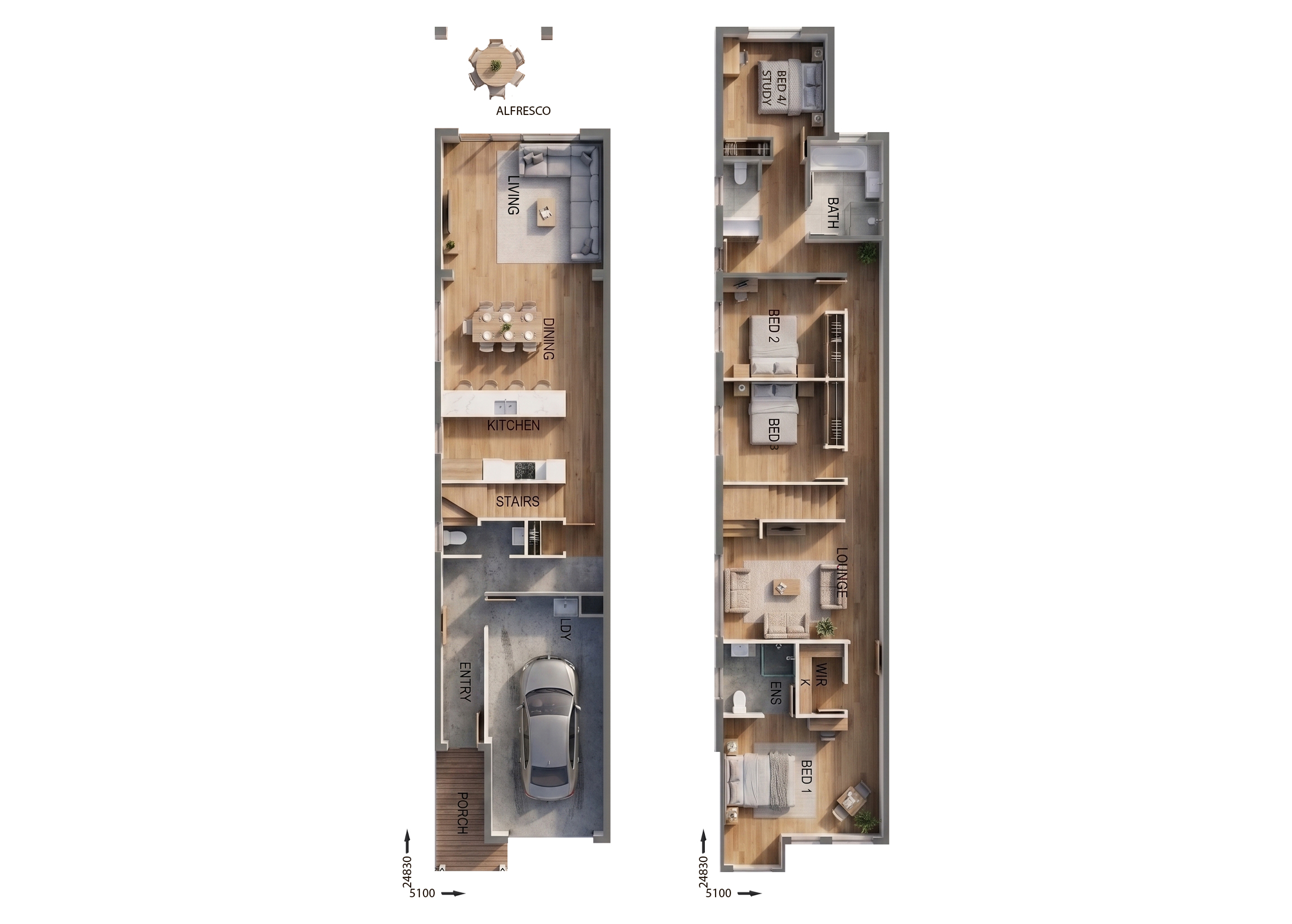 FC6019 — 4 bedroom home floor plan by Dixon Homes