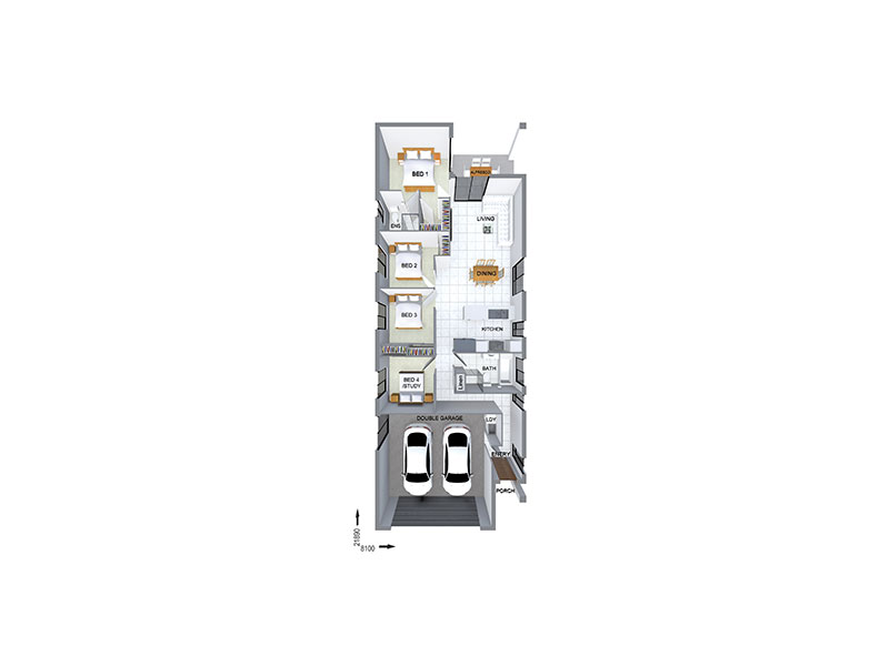 NL8317 — 4 bedroom home floor plan by Dixon Homes